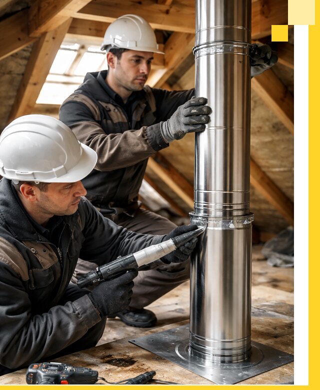 Монтаж дымоходов для каминов в Кизляре с гарантией качества