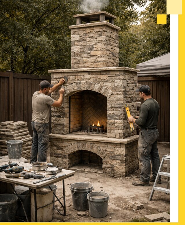 Проектирование и установка уличных каминов в Кизляре