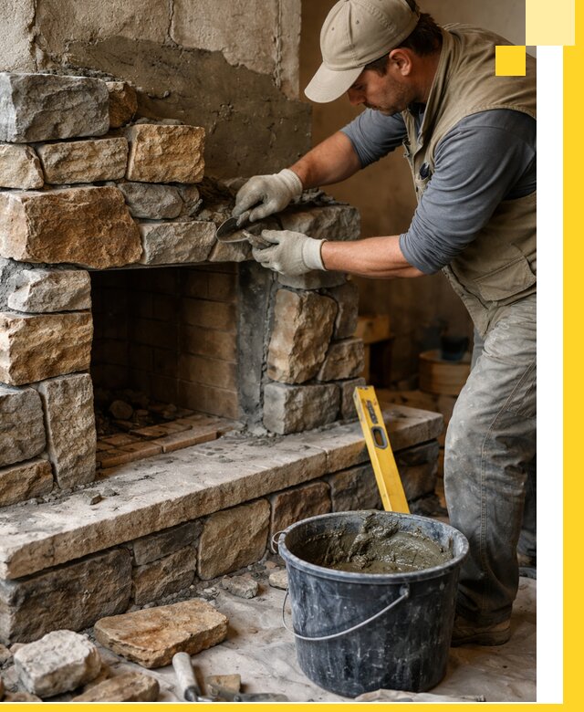 Изготовление и установка каменных каминов под ключ в Кизляре