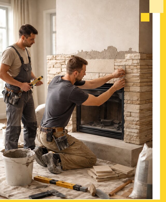 Установка и монтаж каминов для загородного дома в Кизляре