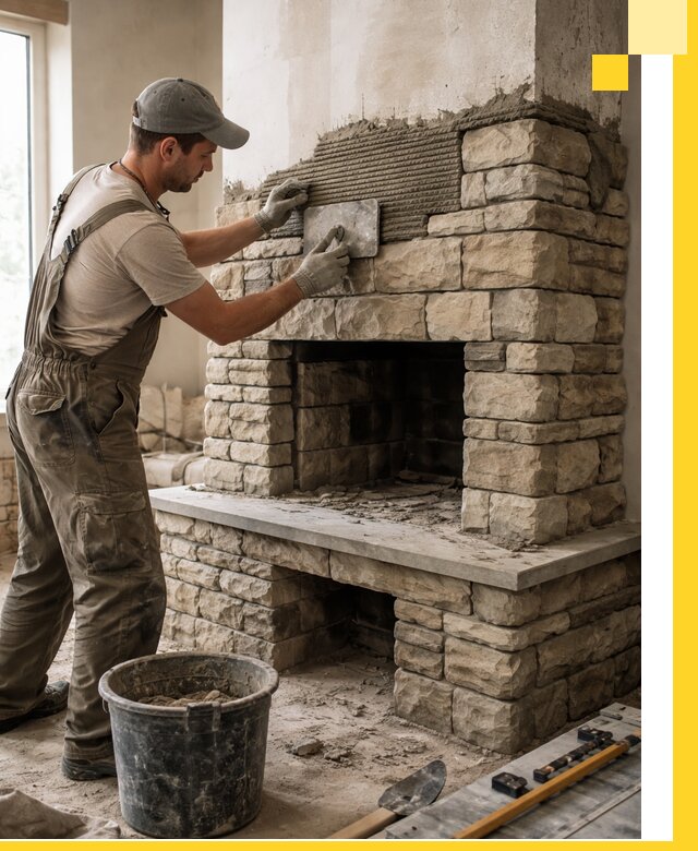 Строительство каминов под ключ в Кизляре от проектирования до монтажа