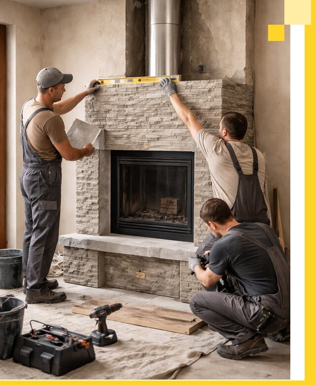 Профессиональный монтаж каминов под ключ в Кизляре для дома