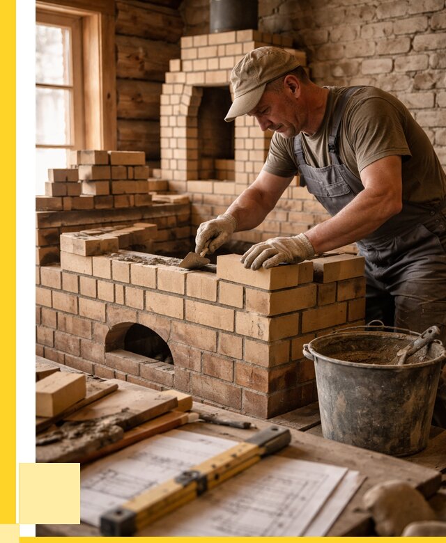 Кладка печей из кирпича в Кизляре цены от 30483 р. - ЭриданКзр