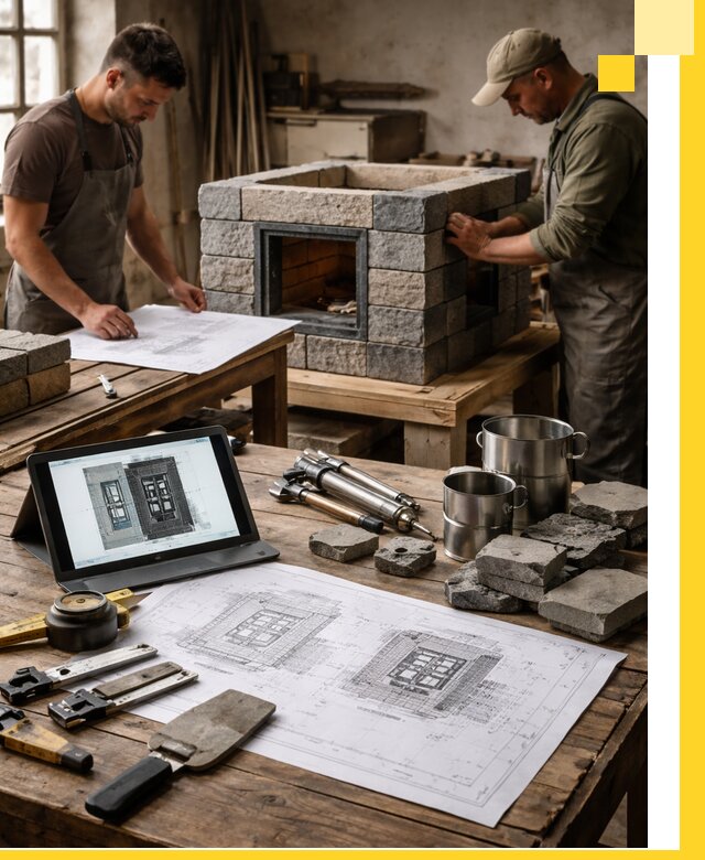 Разработка проектов печей с согласованием и монтажом в Кизляре