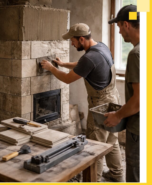 Профессиональная облицовка печей в Кизляре: керамика и камень