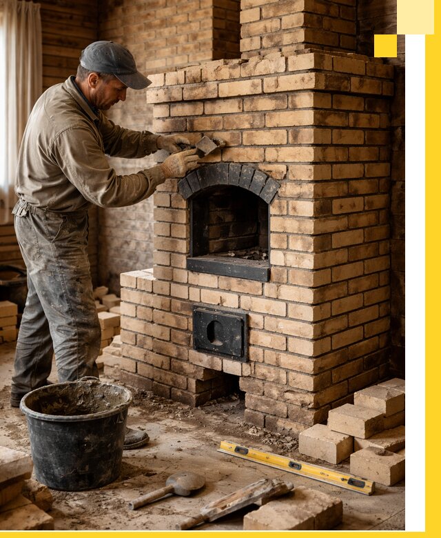 Кирпичные печи под ключ в Кизляре: проектирование и кладка