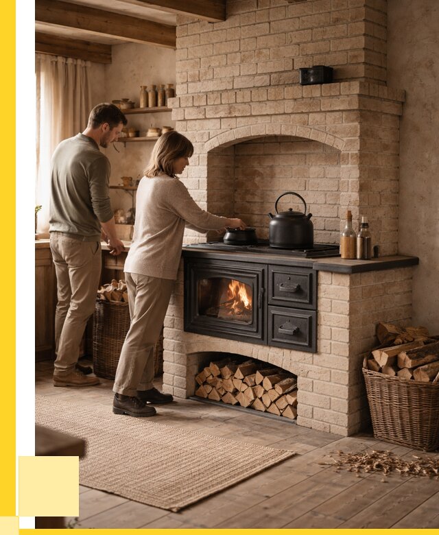 Печи с плитой в Кизляре от 45725 р. | ЭриданКзр — кирпичная печь