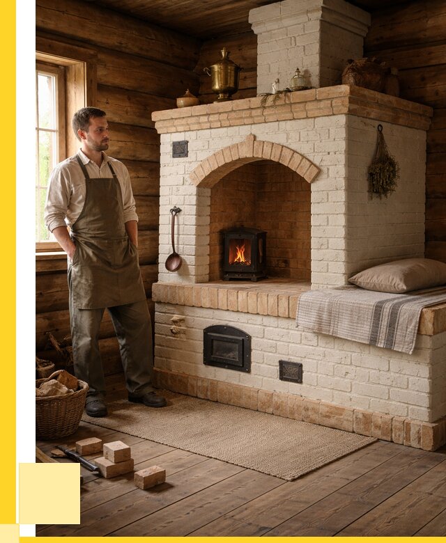 Русские печи с лежанкой под ключ в Кизляре от 152415 р. ЭриданКзр