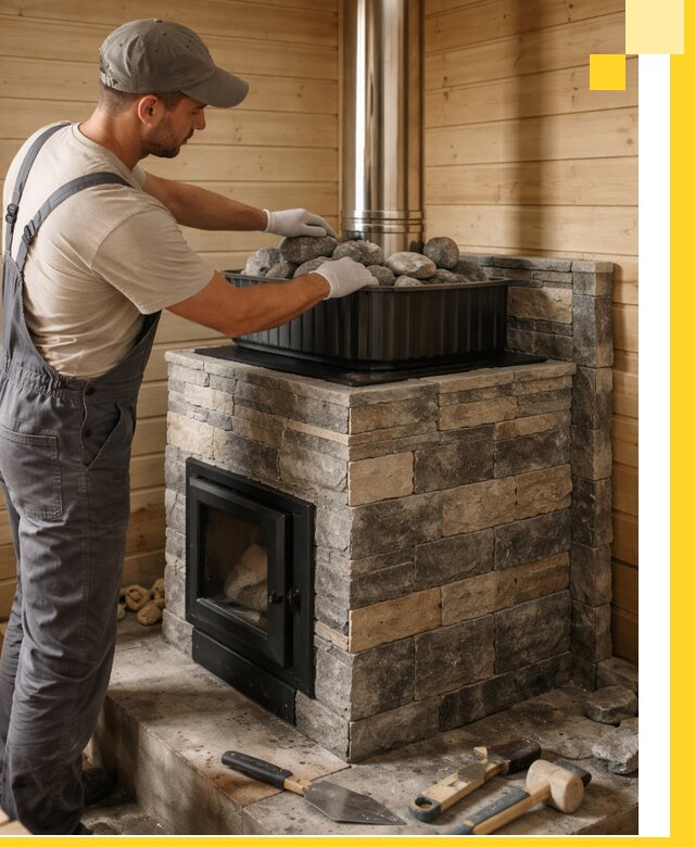 Печи для парной в Кизляре, производство, монтаж и обслуживание