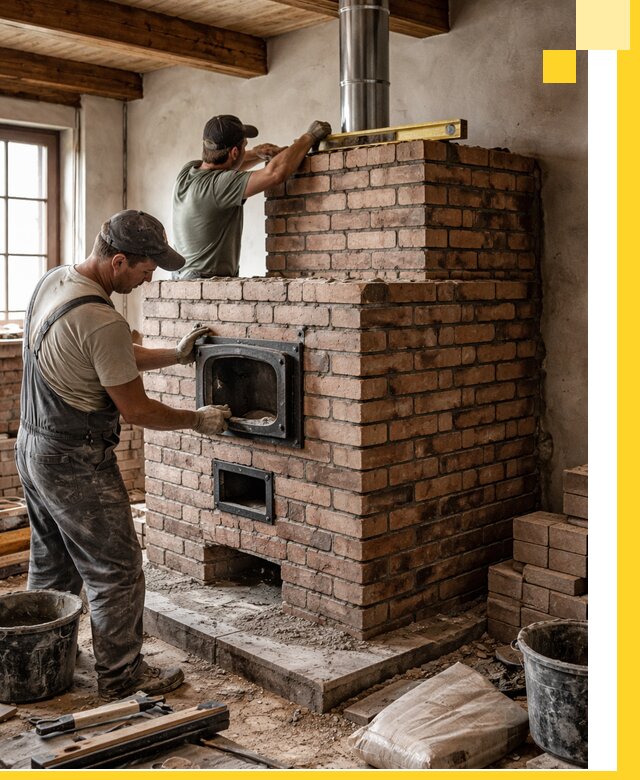 Печи для загородного дома под ключ в Кизляре — монтаж и сервис