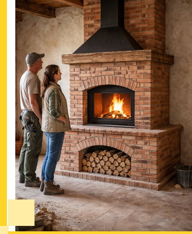 Печи камины из кирпича в Кизляре от 121932 р. | ЭриданКзр