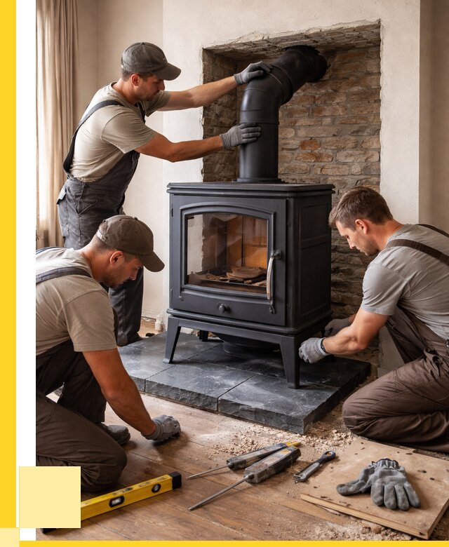 Монтаж печи камина в частном доме в Кизляре от 25403 р. | ЭриданКзр