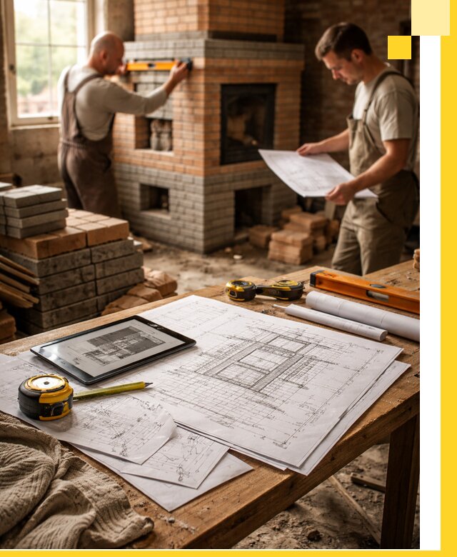 Проекты печей и каминов с индивидуальным дизайном в Кизляре