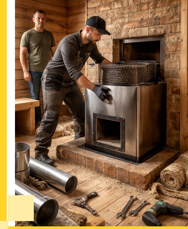 Монтаж банных печей под ключ в Кизляре от 18290 р., ЭриданКзр