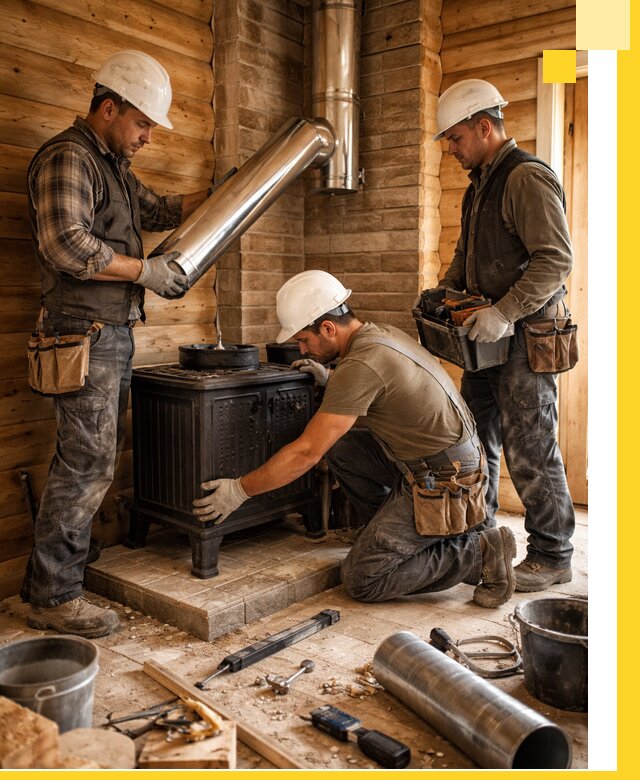 Профессиональный монтаж банных печей и дымоходов в Кизляре