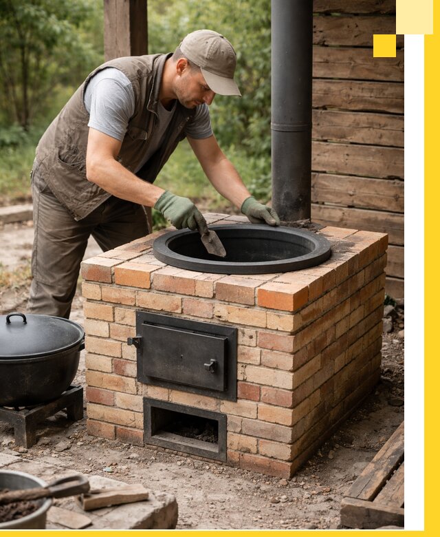 Изготовление и установка печей для казана в Кизляре под ключ