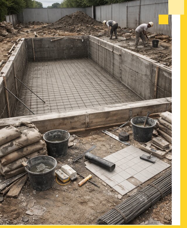 Строительство бассейнов под ключ в Кизляре, дизайн и монтаж