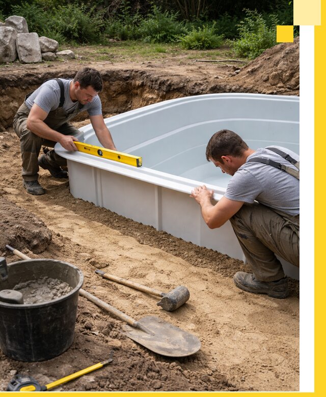 Производство и установка пластиковых бассейнов в Кизляре под ключ