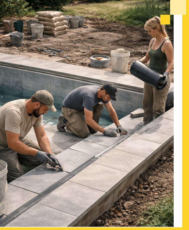 Строительство и монтаж уличных бассейнов под ключ в Кизляре