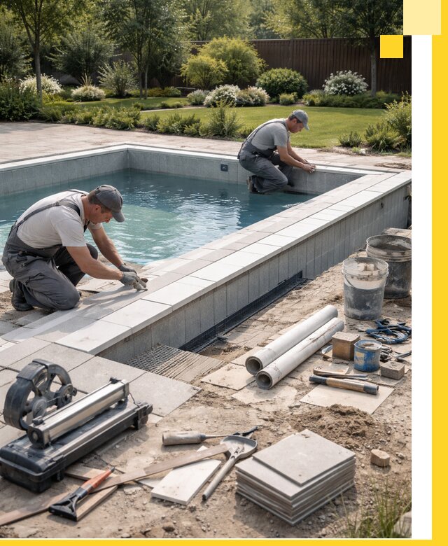 Строительство открытых бассейнов под ключ в Кизляре профессионально