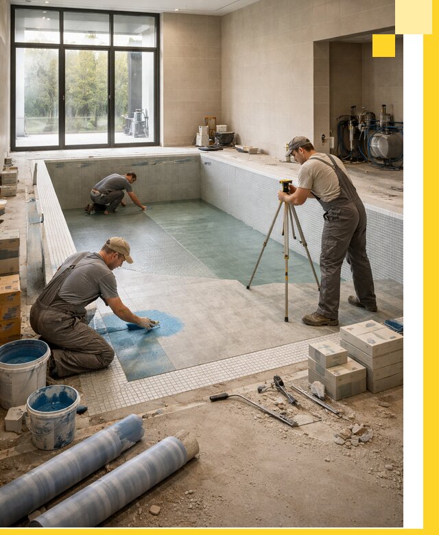 Проект и строительство закрытых бассейнов в Кизляре под ключ