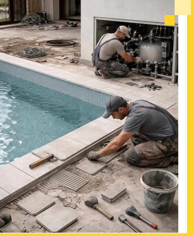 Строительство и монтаж бассейнов в коттедже в Кизляре