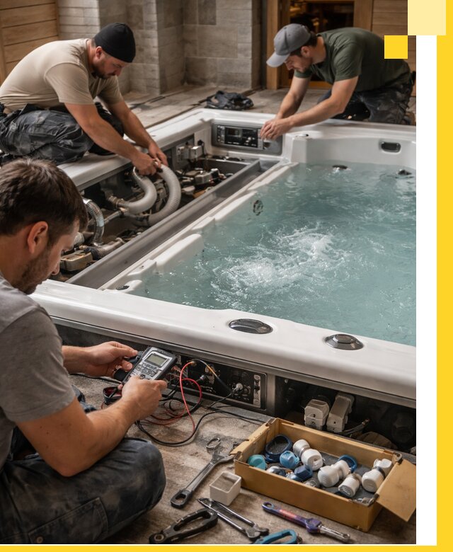 Гидромассажные бассейны под ключ в Кизляре, дизайн и монтаж