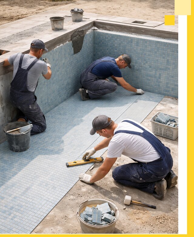 Укладка и установка плитки для бассейнов под ключ в Кизляре