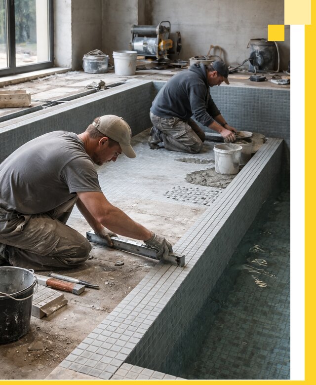 Строительство бассейна в частном доме в Кизляре под ключ