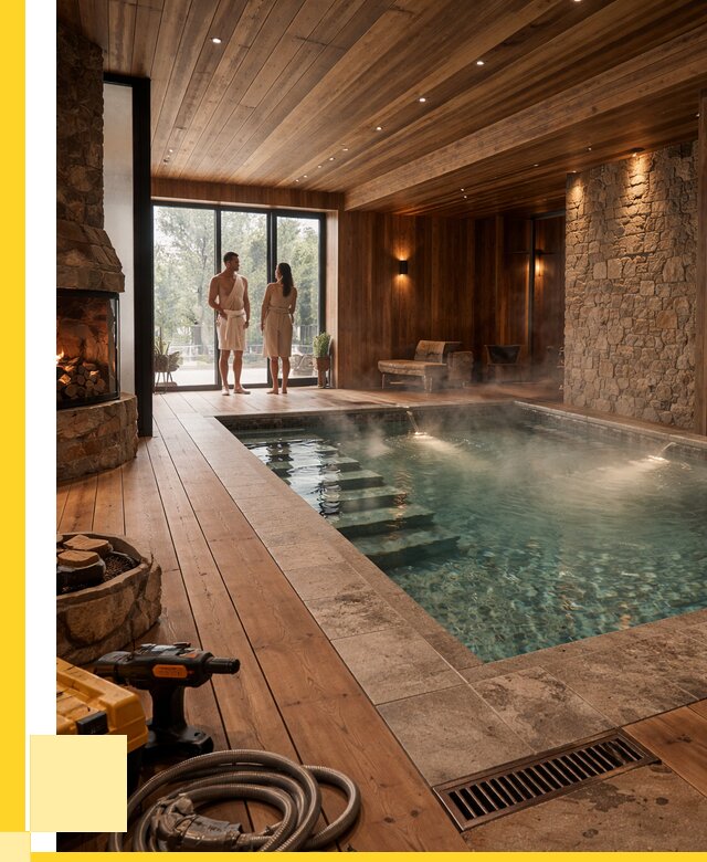 Проекты бань с бассейном под ключ в Кизляре от 76208 р., ЭриданКзр