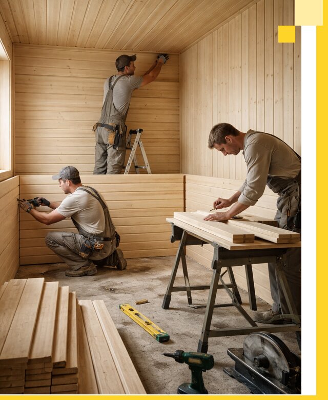 Обшивка саун в Кизляре из натуральной древесины под ключ