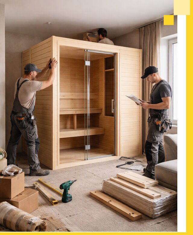 Установка и благоустройство саун в квартире в Кизляре