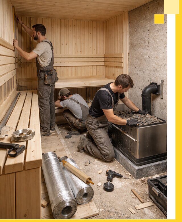 Индивидуальные сауны на заказ в Кизляре под ключ, проект и монтаж