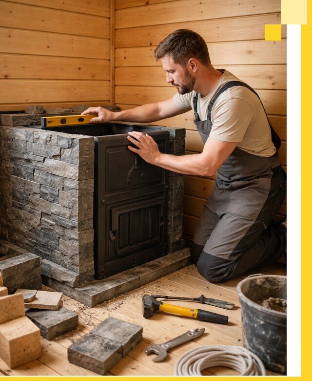 Производство и установка печей для саун под ключ в Кизляре