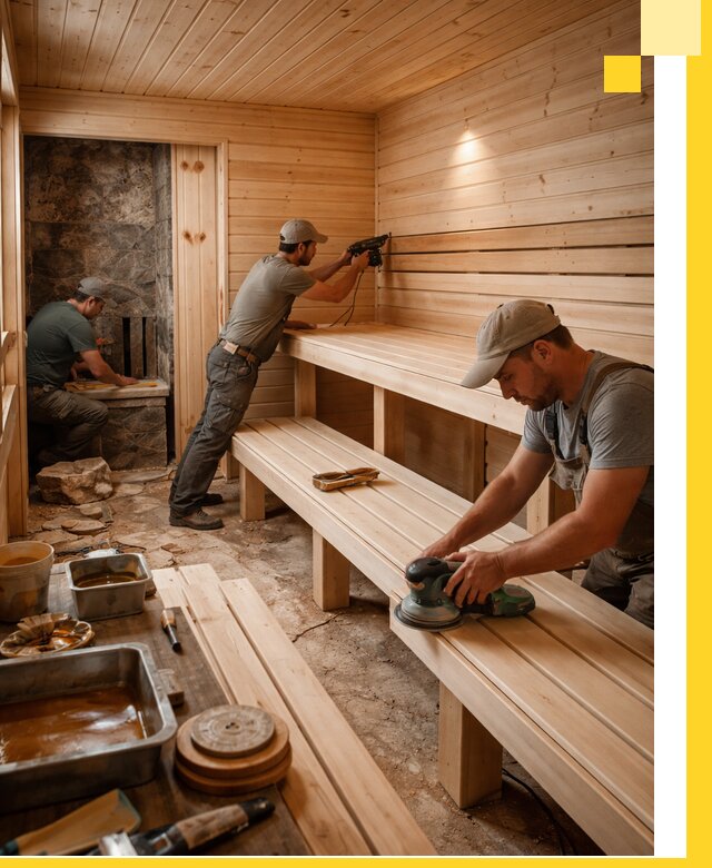 Профессиональная отделка бань в Кизляре под ключ, с гарантией