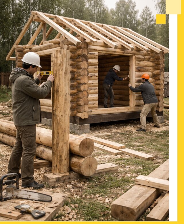 Строительство бань для дачи под ключ в Кизляре с доставкой и монтажом