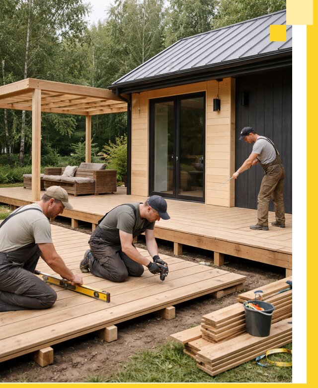 Строительство бань с террасой и бассейном под ключ в Кизляре