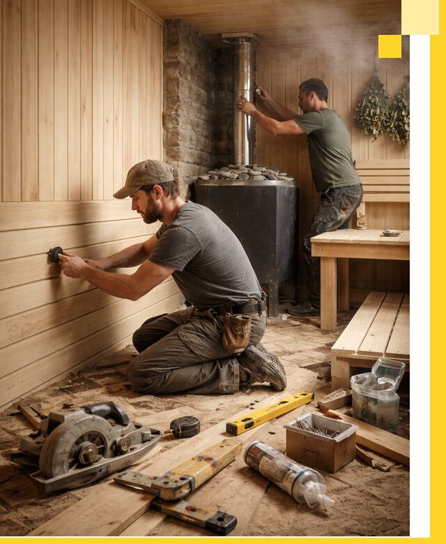 Полное строительство и оснащение парных под ключ в Кизляре