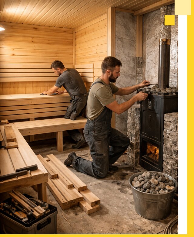 Дизайн и строительство интерьеров бань под ключ в Кизляре