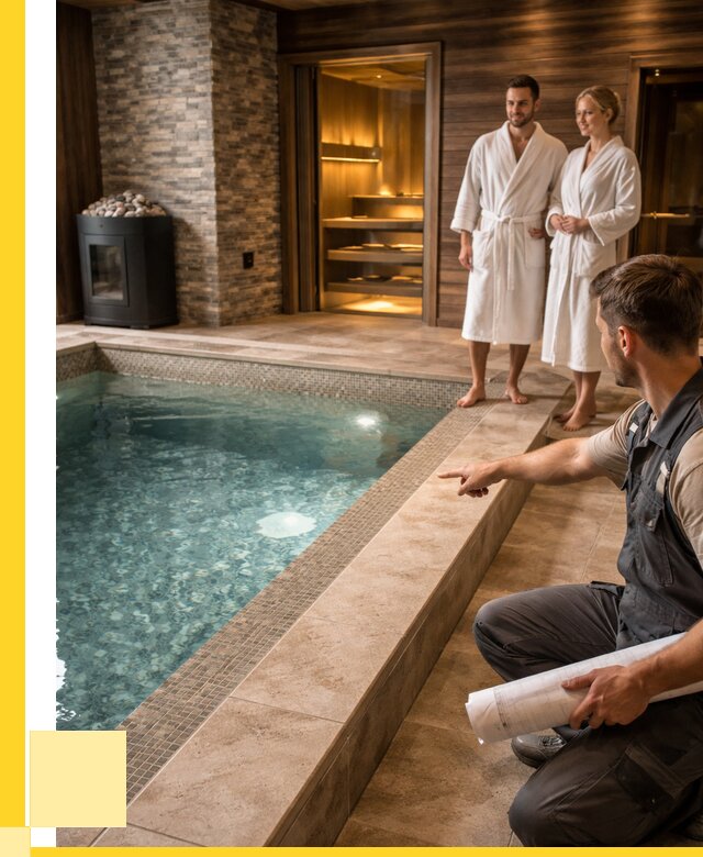 Проект бани с бассейном под ключ в Кизляре от 66047 р. | ЭриданКзр