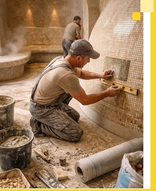 Хамам под ключ в Кизляре: проектирование, строительство, отделка