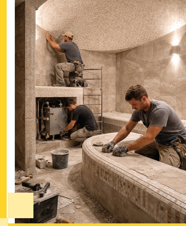 Монтаж хамамов под ключ в Кизляре от 254025 р. ЭриданКзр