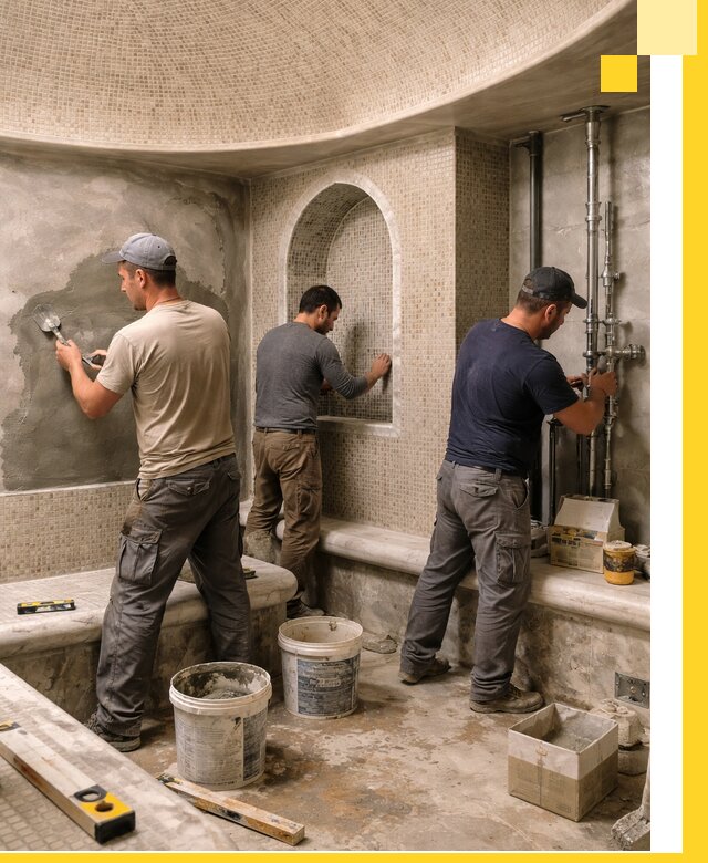 Профессиональный монтаж хамамов под ключ в Кизляре с гарантией