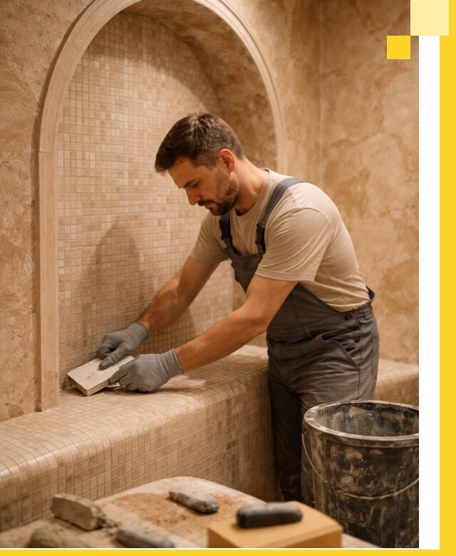 Профессиональная отделка хамамов с мозаикой под ключ в Кизляре