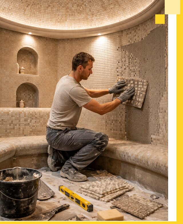 Устройство и монтаж домашнего хамама под ключ в Кизляре