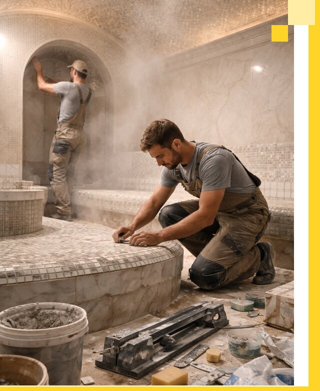 Профессиональный дизайн хамама и SPA под ключ в Кизляре