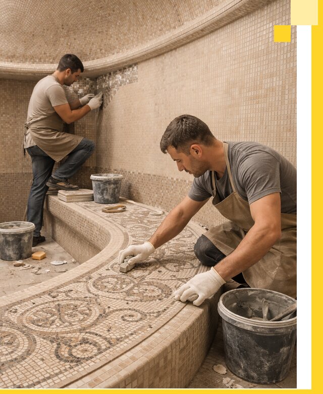 Плитка для хамама в Кизляре, укладка, подбор и поставка