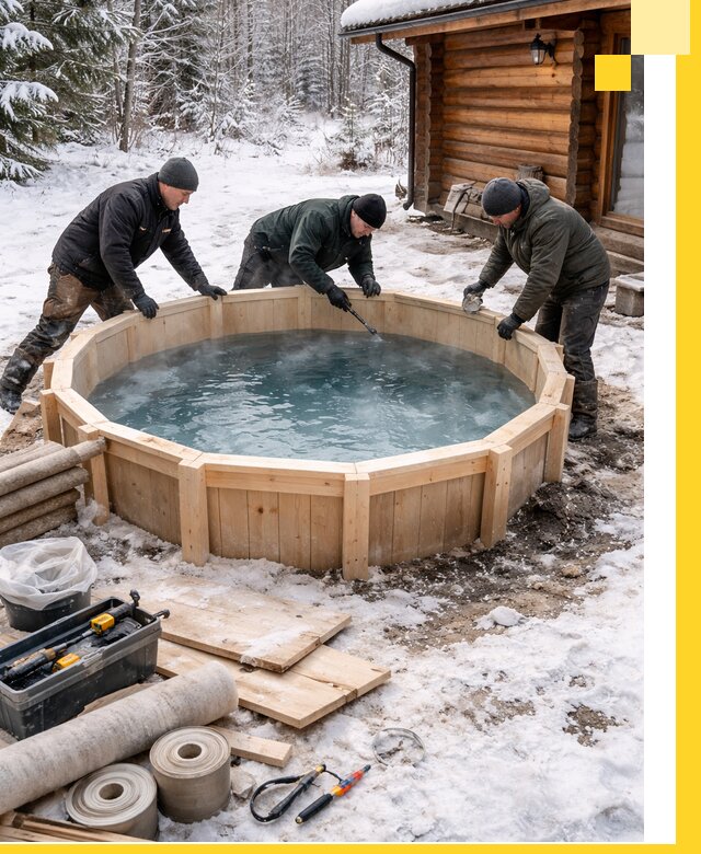 Изготовление и установка ледяных купелей под ключ в Кизляре