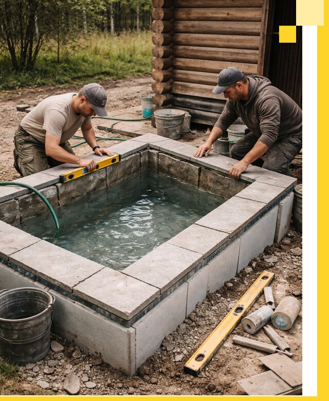 Изготовление и установка холодных купелей под ключ в Кизляре